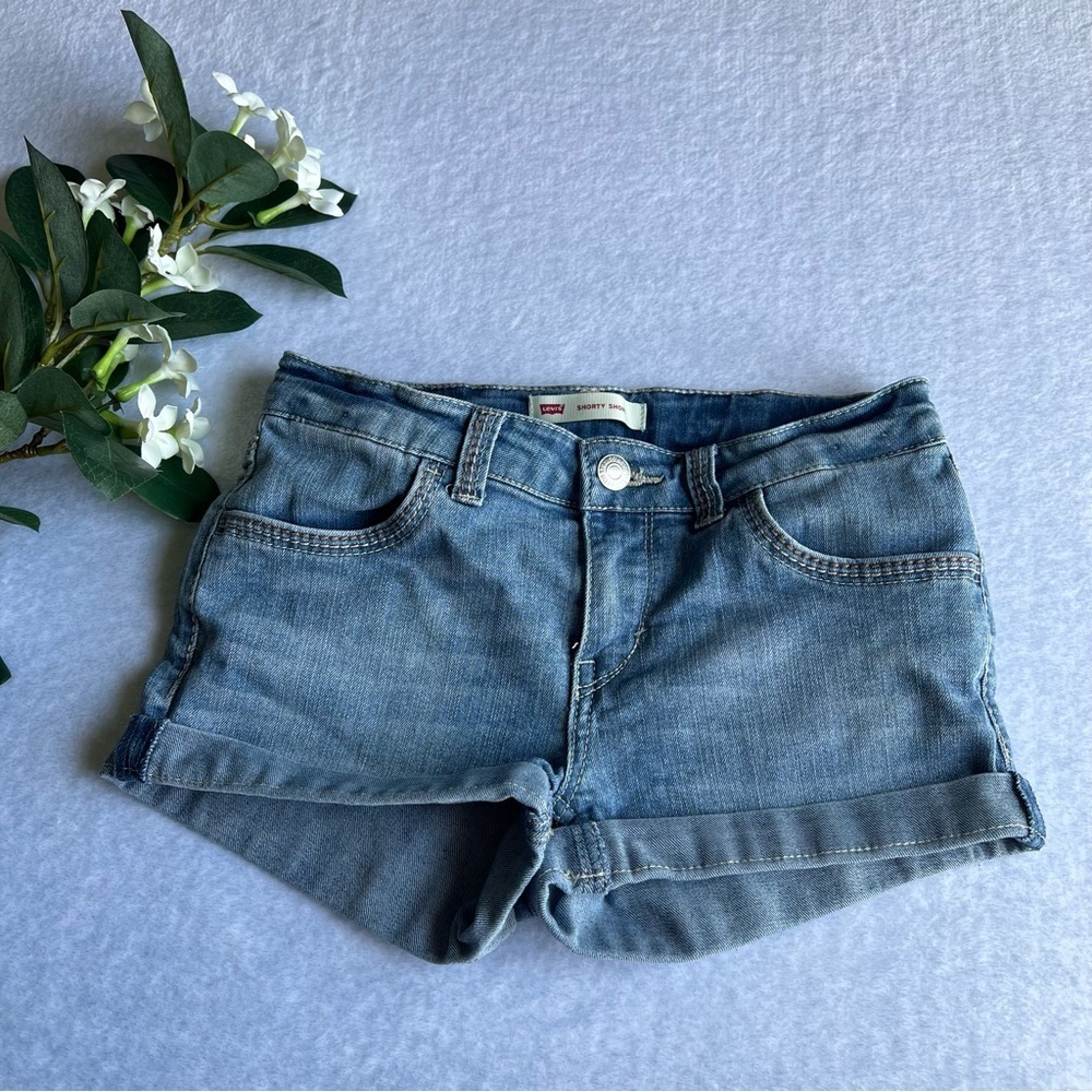 Levi’s  Shorty Shorts Little Girl Sz 10 Denim